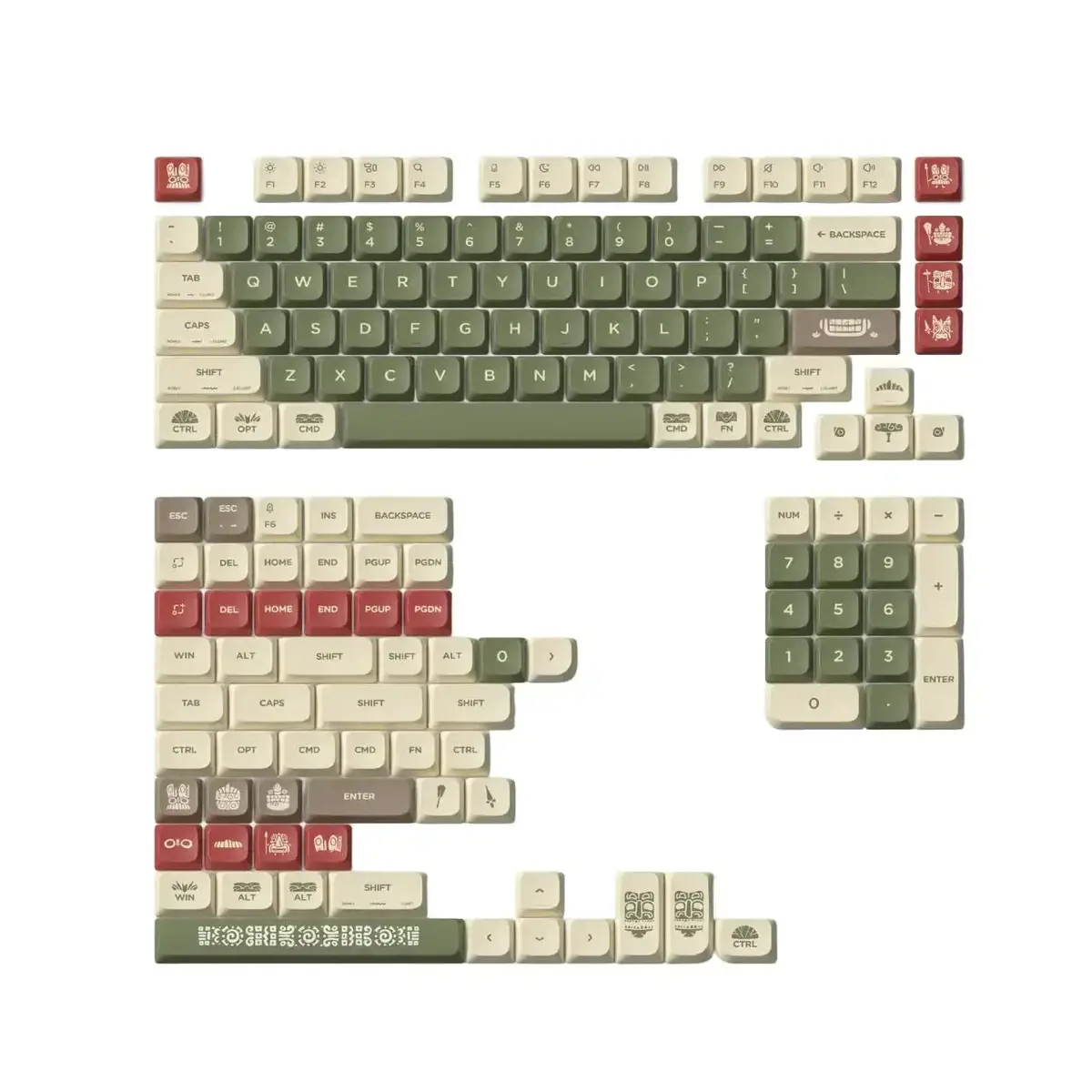 Nuphy - Carved Prairie Nsa Dye-Sub Pbt Keycaps 1