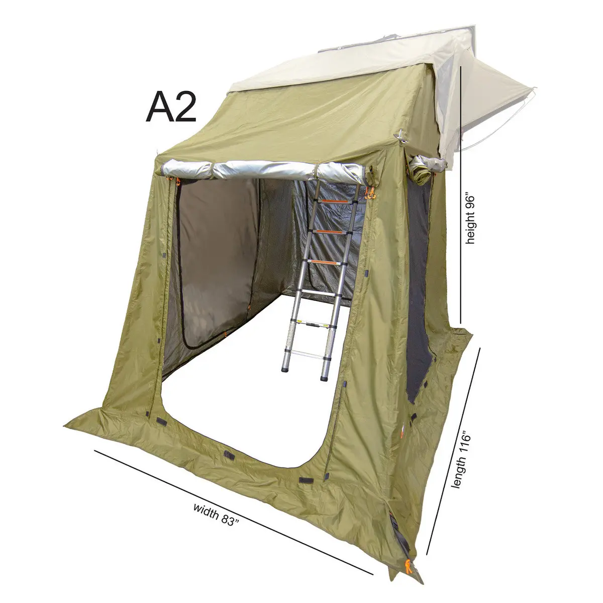 23Zero Annex Armadillo A2 Plus Rooftop Tent (Annex Only, No Floor) For Pickup Trucks, Suvs & Crossovers - Additional Shelter For Rooftop Tent 1