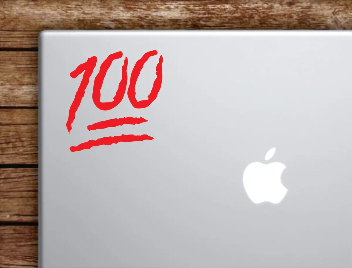 100 Emoji Laptop Apple Macbook Car Quote Wall Decal Sticker Art Vinyl Inspirational Motivational Funny 1 Hunnid 1