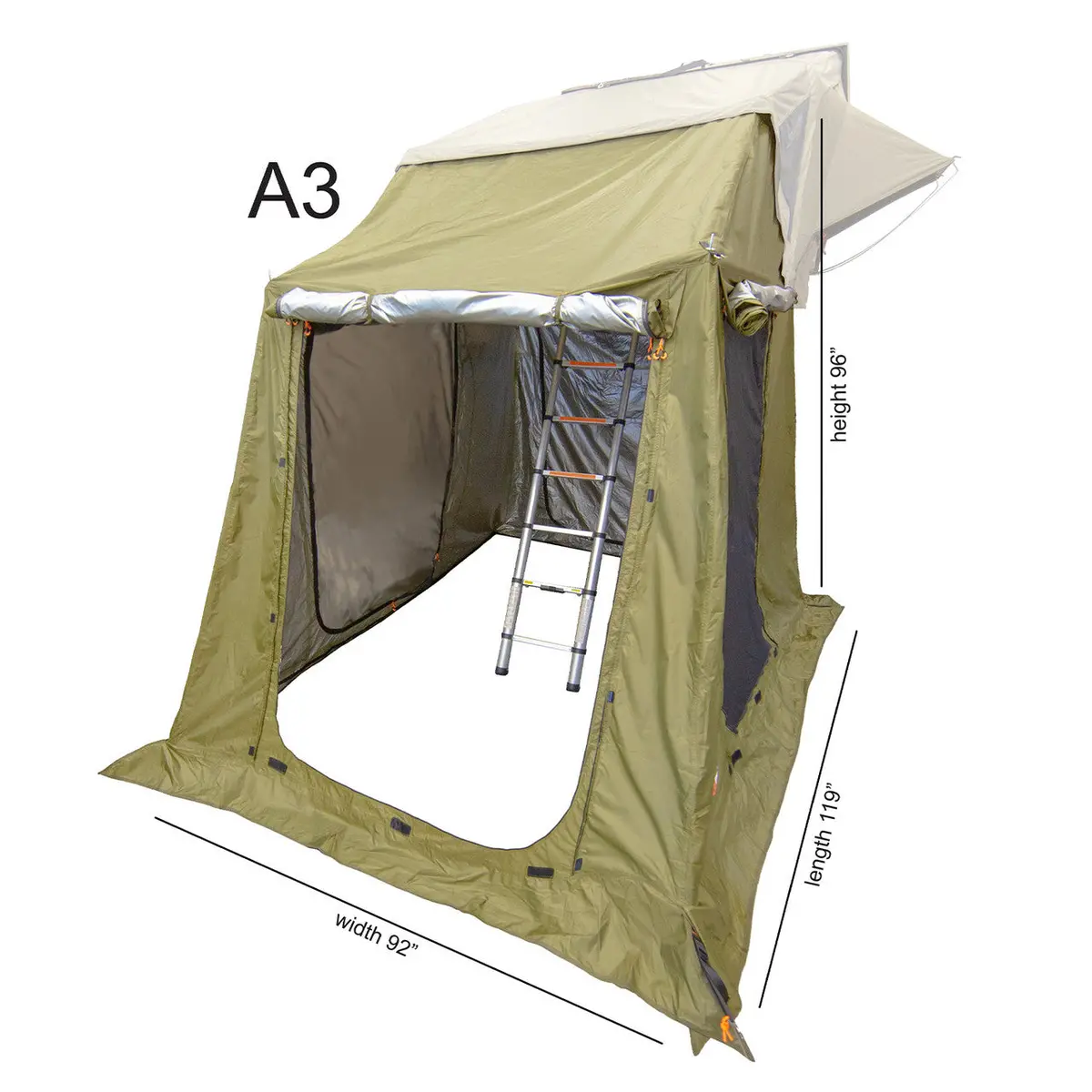 23Zero Annex Armadillo A3 Plus Rooftop Tent (Annex Only, No Floor) For Pickup Trucks, Suvs & Crossovers -Additional Shelter For Rooftop Tent 1
