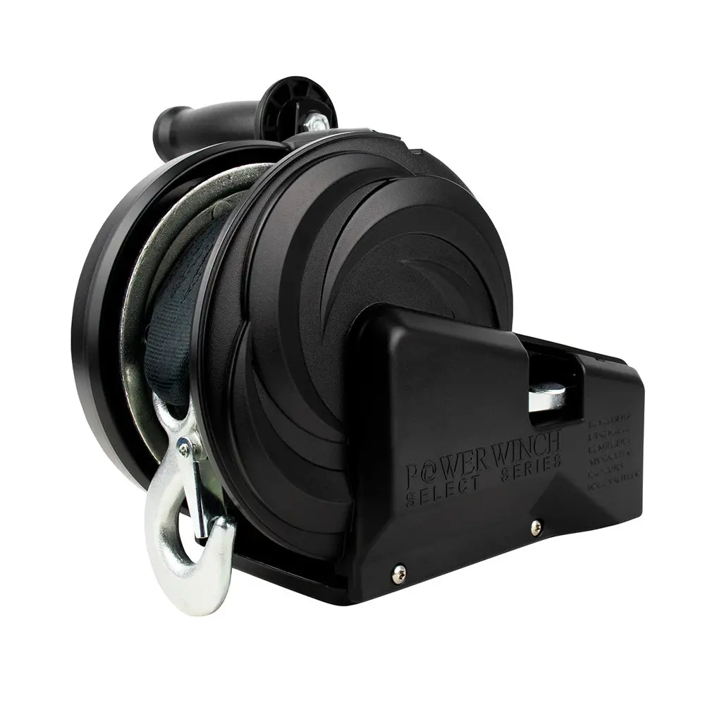 Powerwinch Select Series Winch 2,000Lb, 2 Speed, 6" Crank Arm - Carbon Black [21400-W-2000-6-B-R] 1