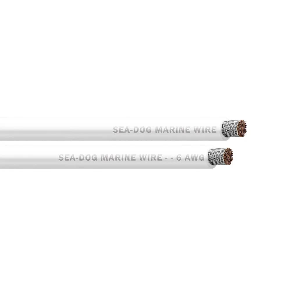 Sea-Dog 6 Awg White Battery Cable - 250' [8006054] 1