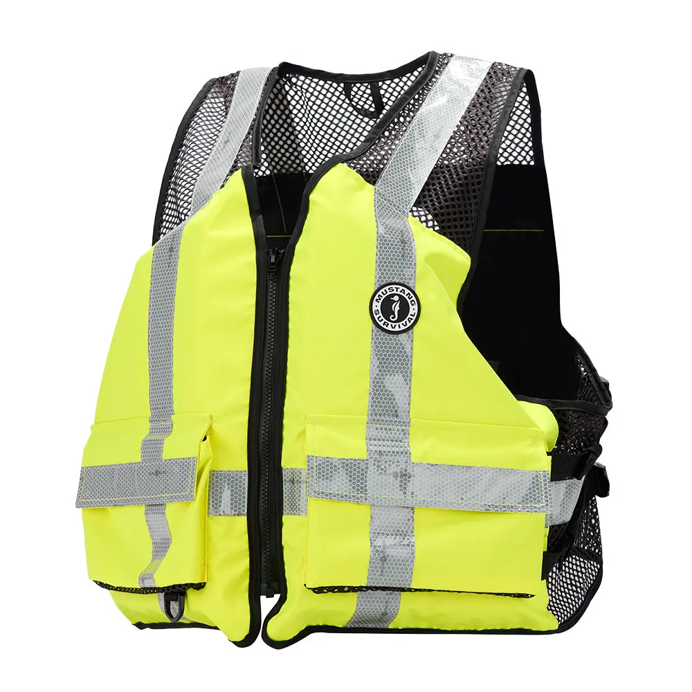 Mustang Industrial Mesh Vest - Hi-Vis Fluorescent Yellow Green - 4Xl/5Xl [Mv1254t3-239-4Xl/5Xl-279] 1