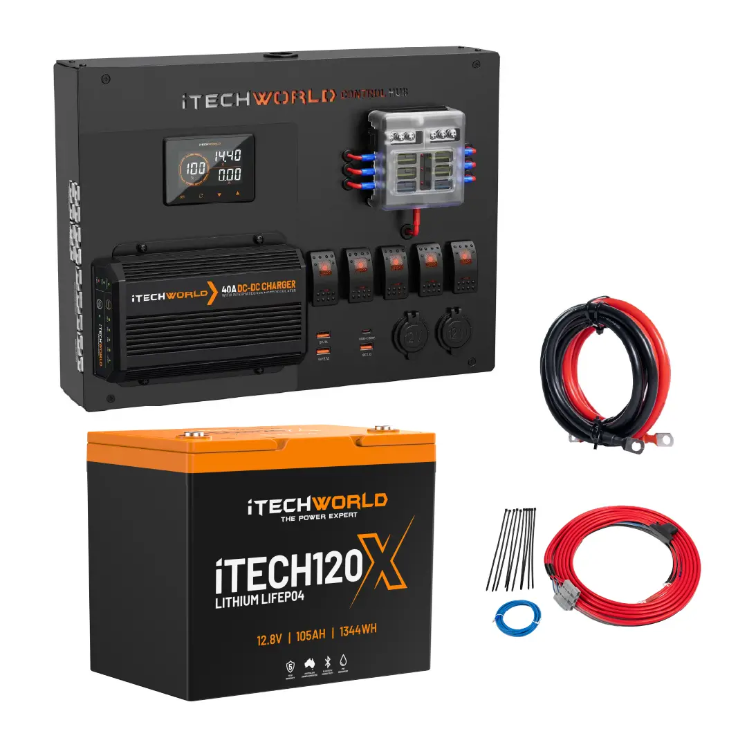 Itech120x And Control Hub With Itechdcdc40/25 | Lithium 4Wd Kit | 105Ah 1