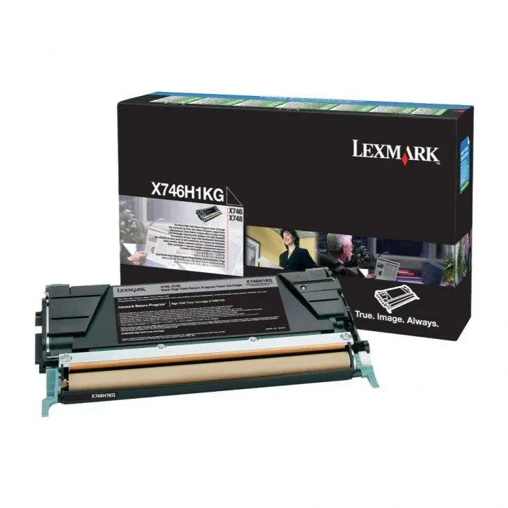 X746a1yg Lexmark X746, X748 Yellow Return Pgm Toner 7K 1