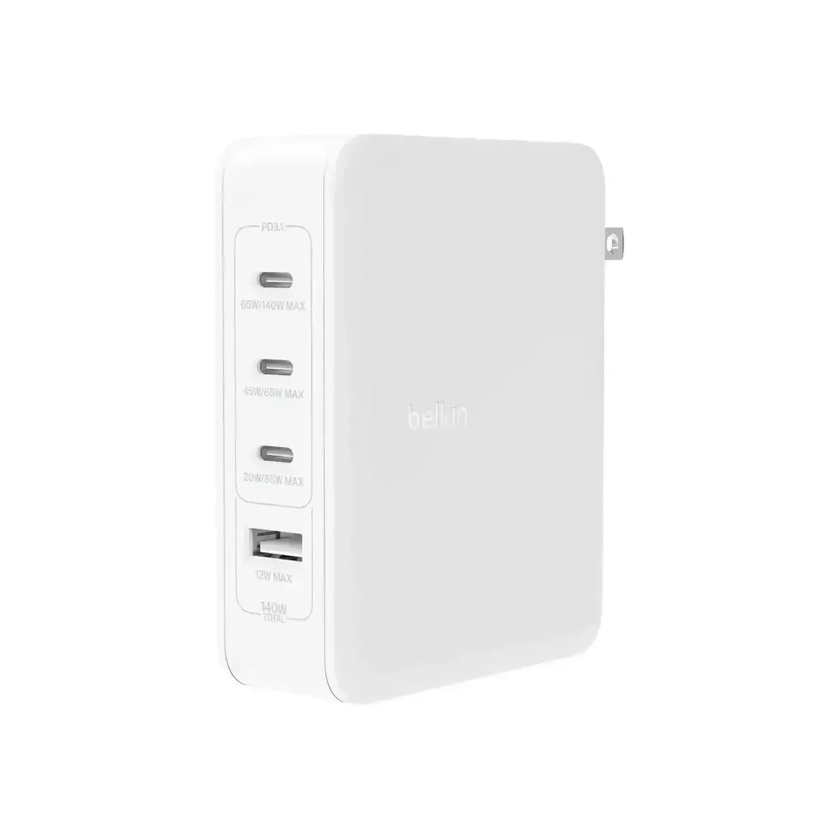 Belkin - Boostcharge Pro 140W 4-Port Gan Wall Charger - Poczwórna Ładowarka Sieciowa 140W 1