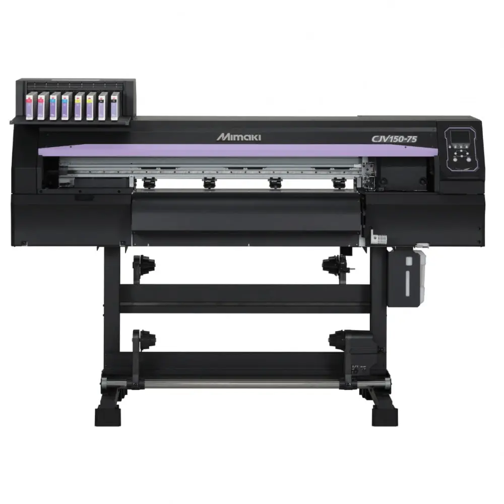 Cjv150-75 32"  Vivid Orange (Optional White/Silver) Production Large Format Roll To Roll Eco-Solvent Printer And Die Cutting Plotter 1