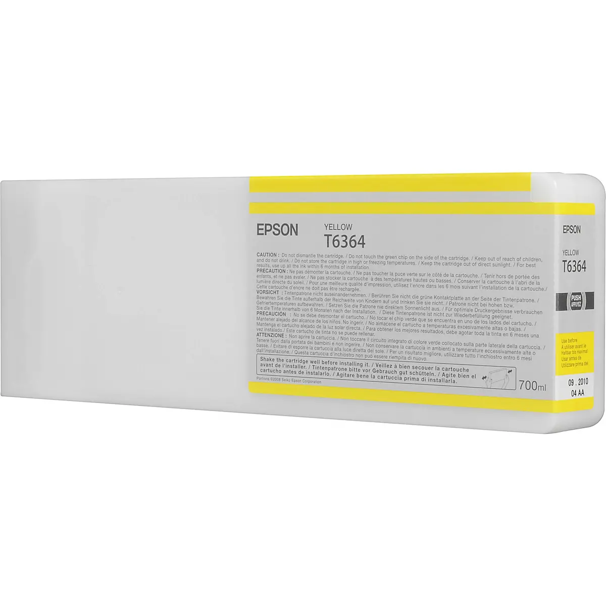 T636400 Epson Ultrachrome Hdr Yellow Ink, 700Ml, Stylus Pro 1