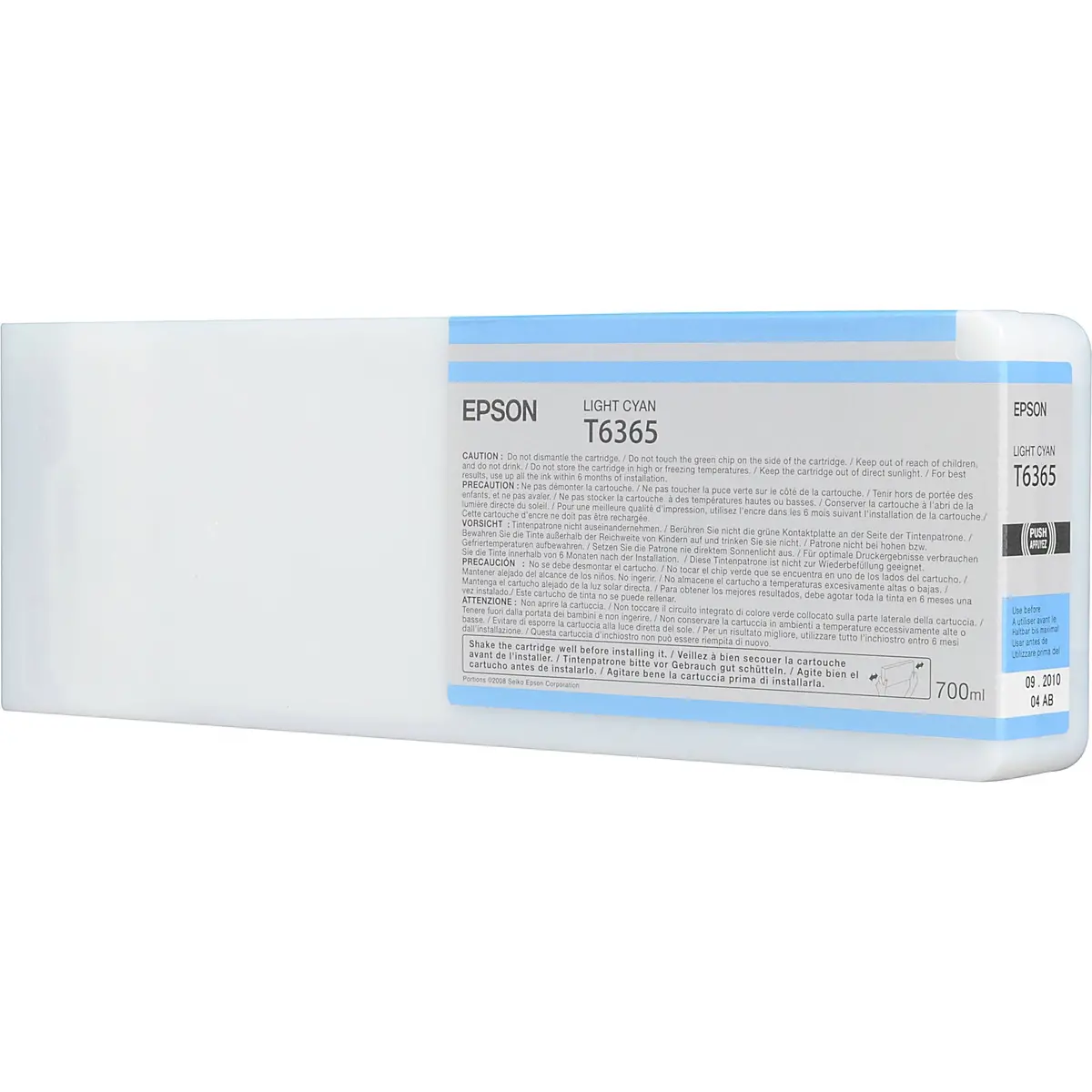 T636500 Epson Ultrachrome Hdr Light Cyan Ink, 700Ml, Stylus 1