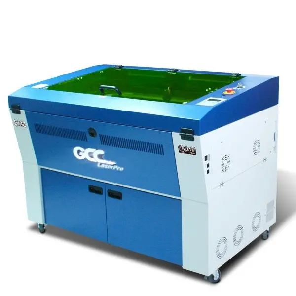 New Gcc Laserpro Spirit Gls Hybrid Co2 Fiber Laser Engraver With Astonish 3D Engraving 1