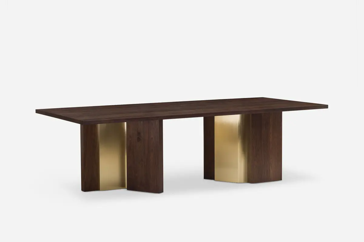 Izar Dining Table With Brass 1