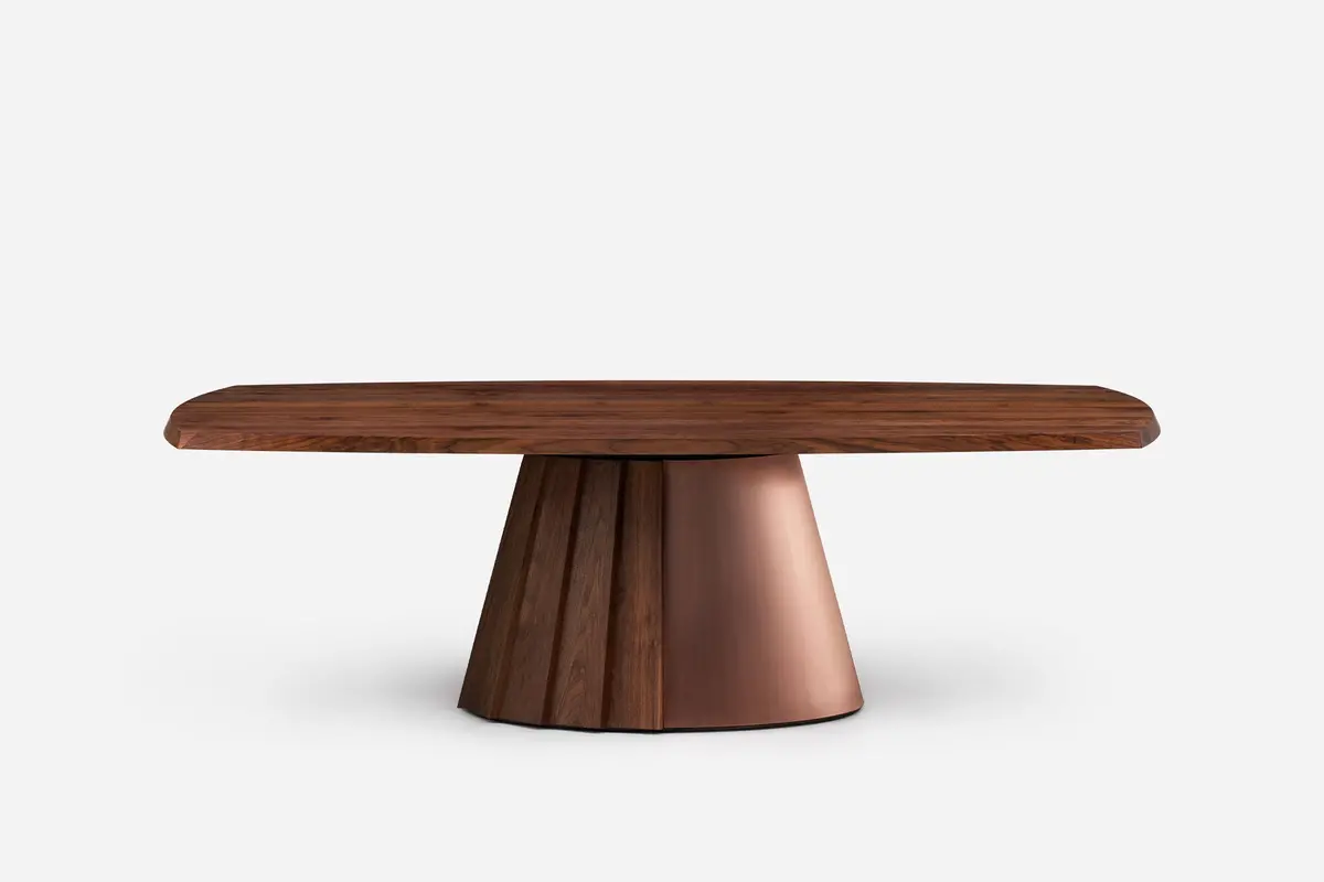Orion Dining Table - Timber & Metal Base 1