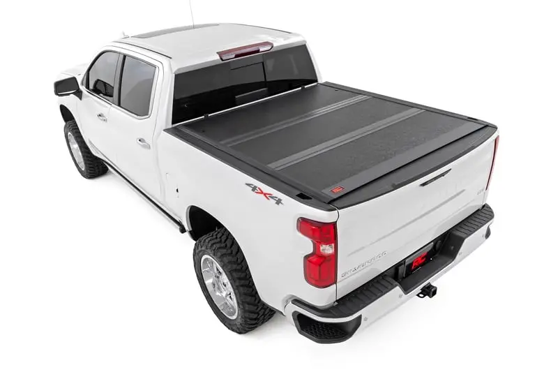 Trailfx Hard Trifold Tonneau Cover For Pickup Trucks - Fits 2014-18 Chevrolet Silverado 1500 / Gmc Sierra 1500 1