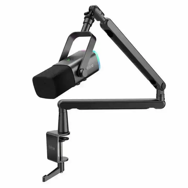 Fifine - Ampligame - Tam8 Studio Dynamic Microphone With Boom Arm Stand - Studyjny Mikrofon Dynamiczny Xlr/Usb Z Pantografem 1