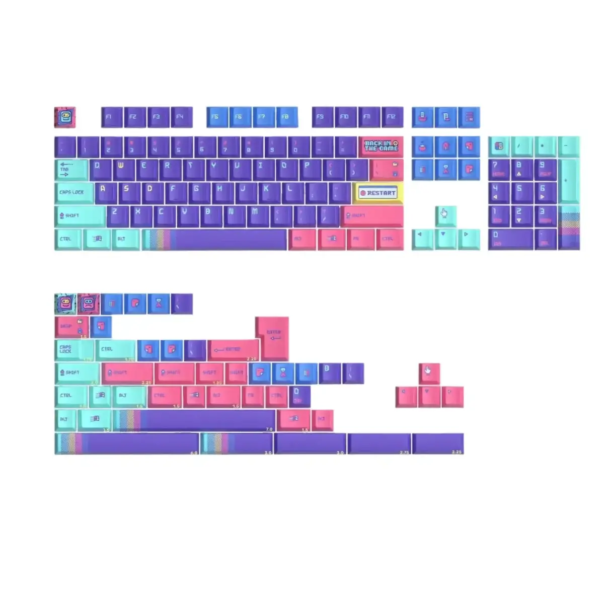 Keytok - Back In The Game Dye-Sub Cherry  Pbt Keycaps 1