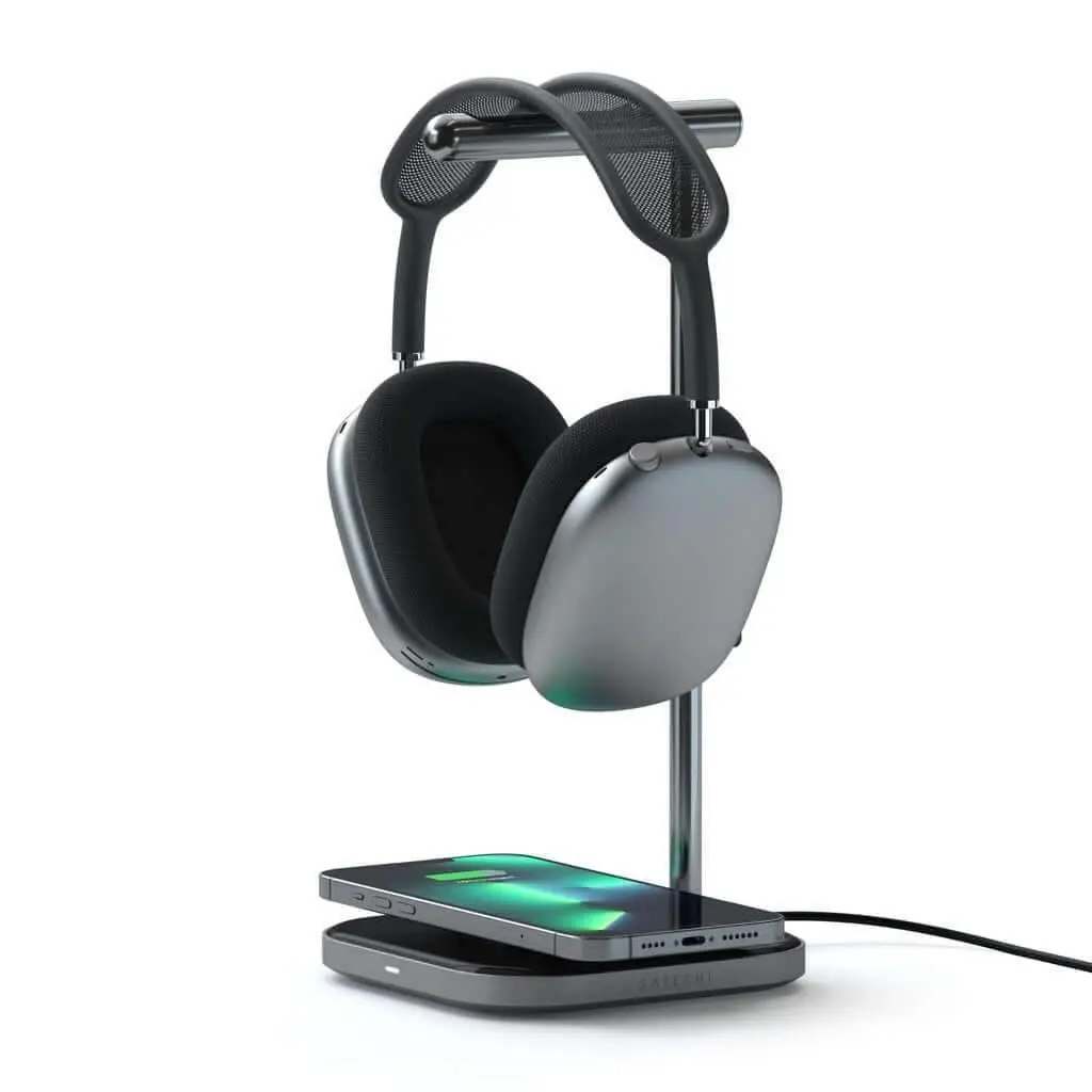 Satechi - 2-In-1 Headphone Stand With Wireless Charger - Stojak Na Słuchawki Z Ładowarką 1