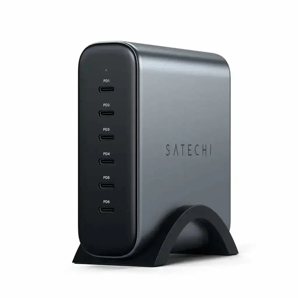 Satechi - 200W Usb-C 6-Port Gan Charger - 6-Portowa Ładowarka Sieciowa Usb-C 1