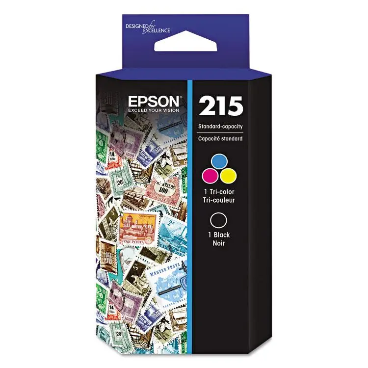 T215120bcs Epson 215 Blk/Col St. Cap. Combo Pack, Workforce 1