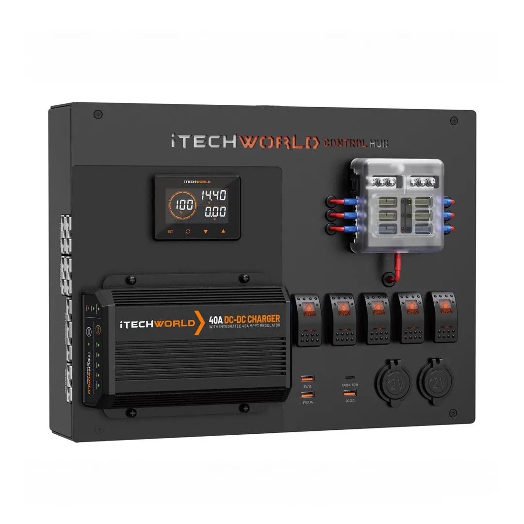 Itechworld | Premium Control Hub | With 40A Dcdc Charger And 500A Shunt 1