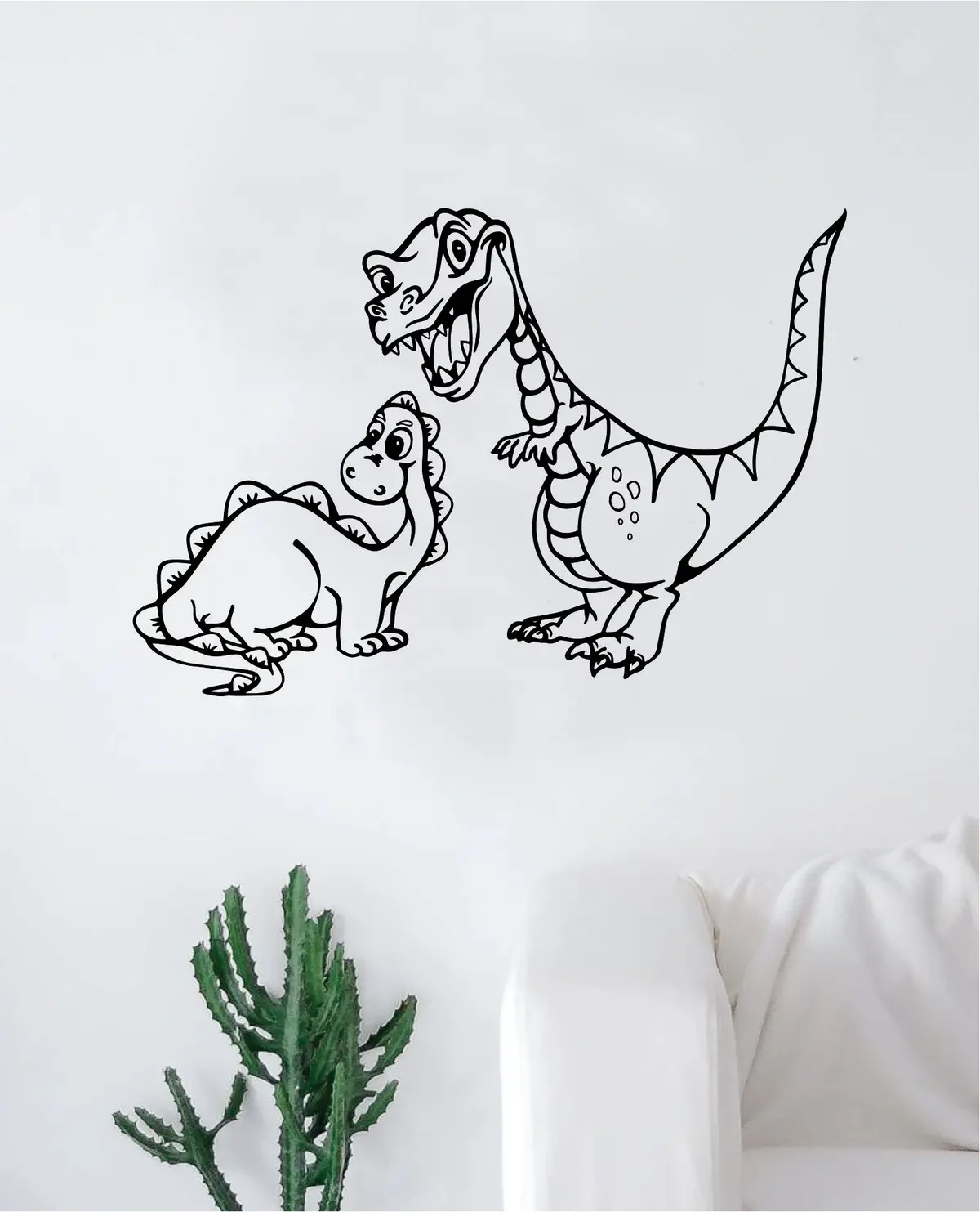 2 Dinosaurs Wall Decal Sticker Vinyl Art Bedroom Living Room Decor Teen Boy Girl Nursery Children Museum 1