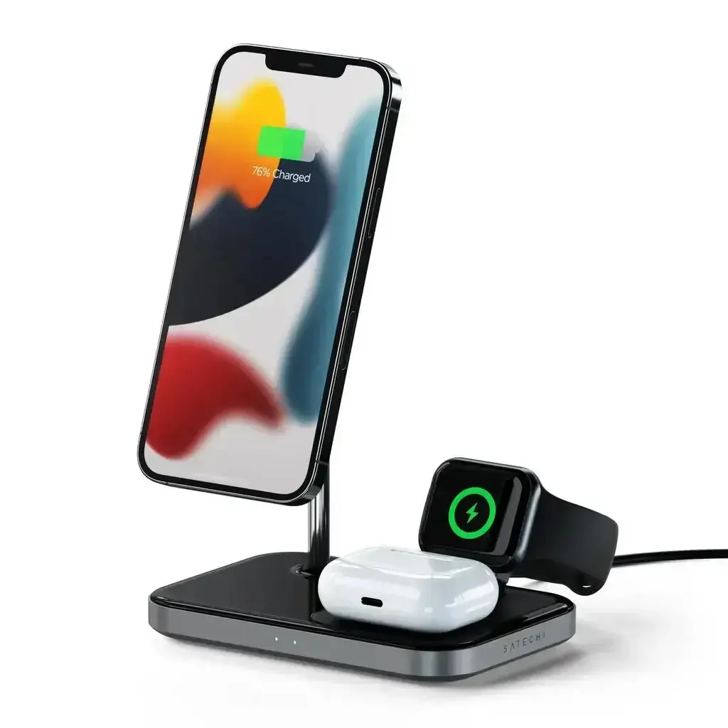 Satechi - 3-In-1 Magnetic Wireless Charging Stand - Potrójna Ładowarka Magsafe 1