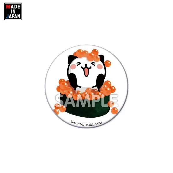 32Lulu001　缶バッジ32mm　Lulu　パンダねこ 1