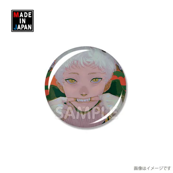 32Murasaki006　缶バッジ　ムラサキヒムシ 1