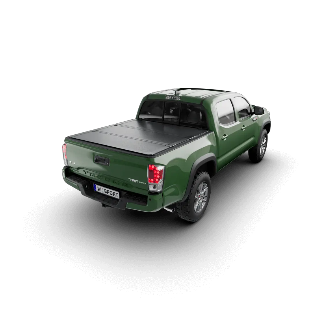 Worksport Al3 Full Bed Access Aluminum Tri-Fold Tonneau Cover – Fits 2016–2023 Toyota Tacoma 5' Short Bed W/ Utility Brackets 1