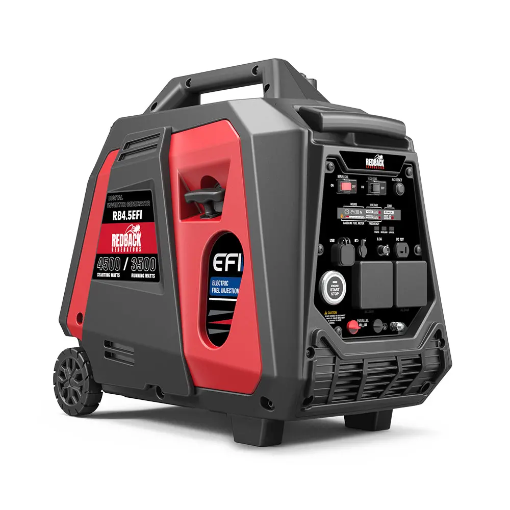 Redback Rb4.5 | Portable Inverter Generator | 4500W 4.5Kva 1