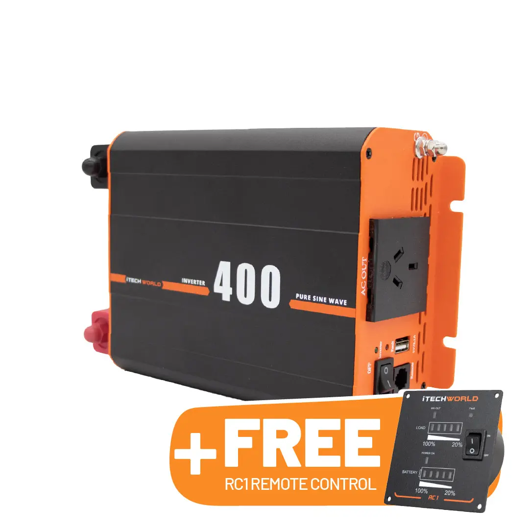 400W | Pure Sine Wave Inverter | With Free Rc1 Intelligent Remote Control 1