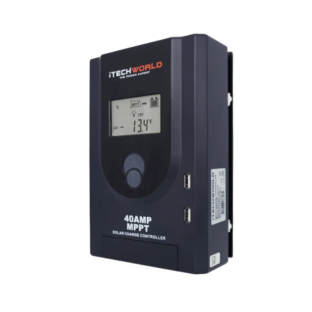 Itechworld | Mppt Solar Charge Controller | 40A 12/24V 1