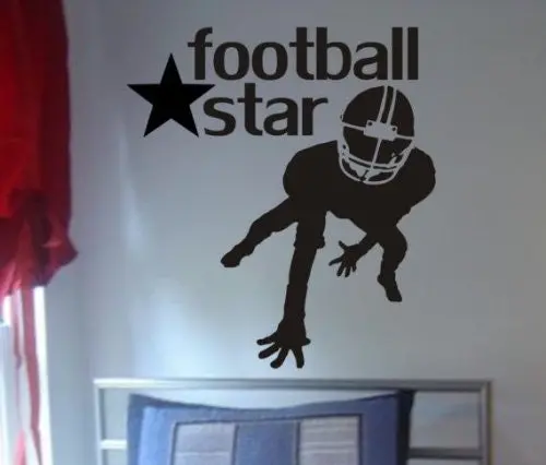 Football Star Design Sports Decal Sticker Wall Vinyl Decor Art 1