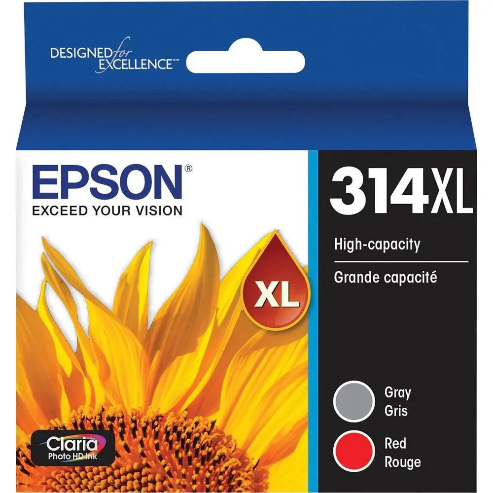 T314xl922s T314 Xl Capacity Color Multi-Pack (Gray, Red) Ink 1