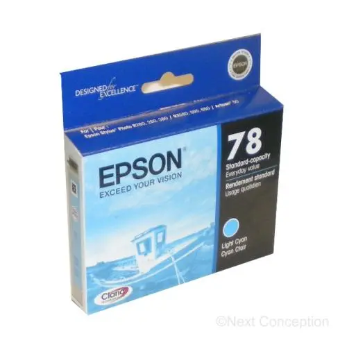 T078520s Epson  Claria Hidef Ink Light Cyan 1