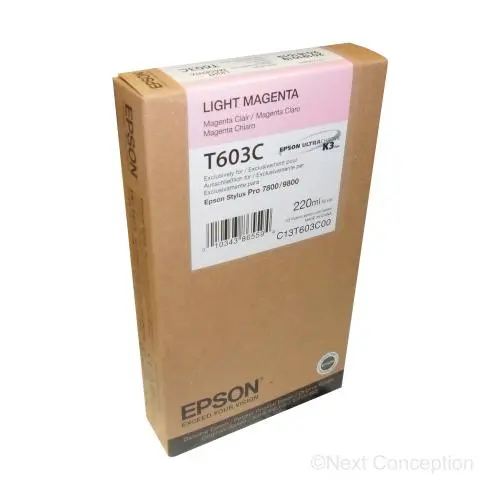 T603c00 Epson Ultrachrome Light Magenta 220Ml K3 For Stylus 1
