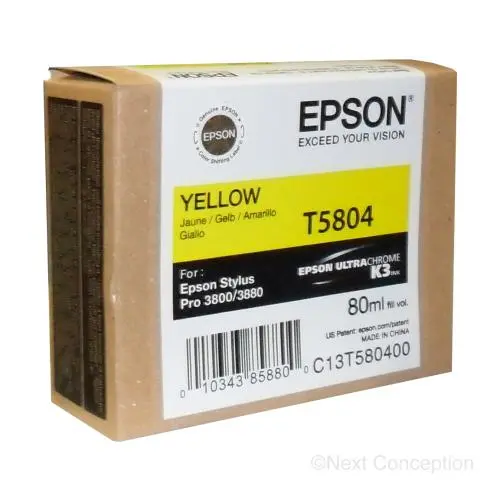 T580400 Epson Ultrachrome Yellow Ink 80Ml, Stylus Pro 3800 1