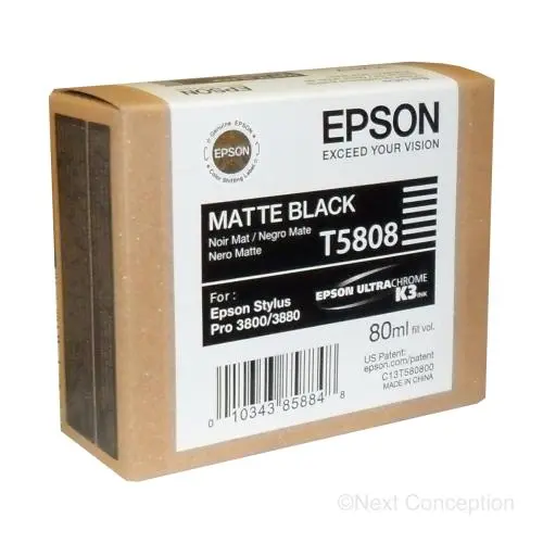 T580800 Epson Ultrachrome Matte Black Ink 80Ml, Stylus Pro 3 1