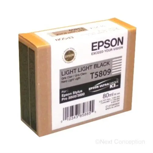 T580900 Epson Ultrachrome Light Light Black Ink 80Ml, Stylus 1