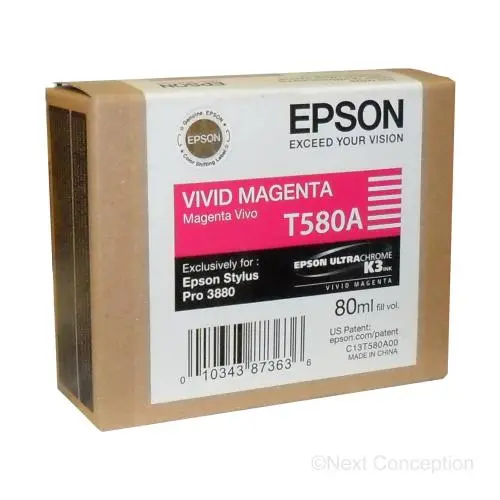 T580a00 Epson Stylus Pro 3880 80 Ml Vivid Magenta Ultrachrom 1
