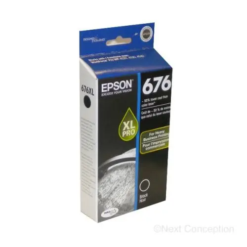 T676xl120s Epson 676Xl Black Ink Workforce Pro 4020/4530/45 1