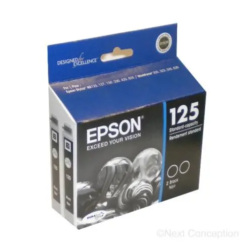 T125120d2 Epson Black Dualpack, Stylus Nx125/127/420/625 1