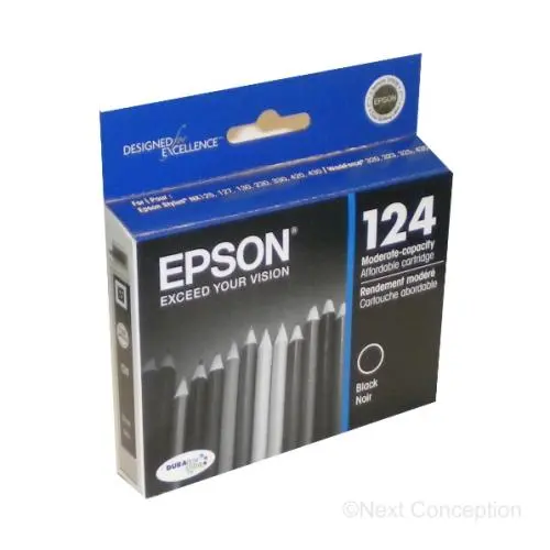T124120s Epson Durabrite Ultra Ink Black, Stylus Nx125/127/ 1