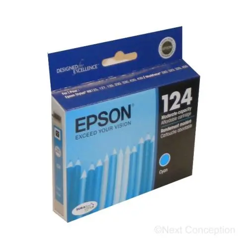 T124220s Epson Durabrite Ultra Ink Cyan, Stylus 125/127/420 1