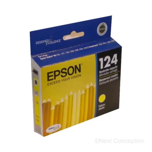 T124420s Epson Durabrite Ultra Ink Yellow, Stylus 125/127/4 1