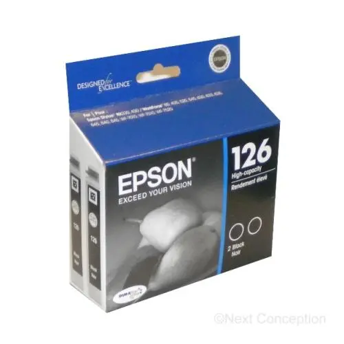 T126120d2 * Dual Pack * Epson Durabrite Ultra Ink Black 1