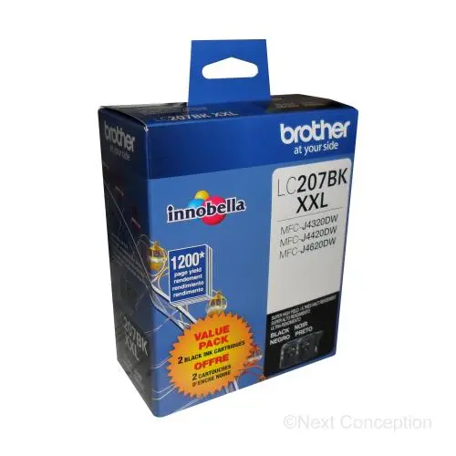 Lc2072pks Black 2Pk Super Hy Ink For Mfcj4320dw/Mfcj4420dw 1