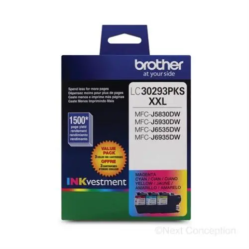 Lc30293pks 3 Color Pack Ink For Mfcj5830dw, Mfcj6535dw 1