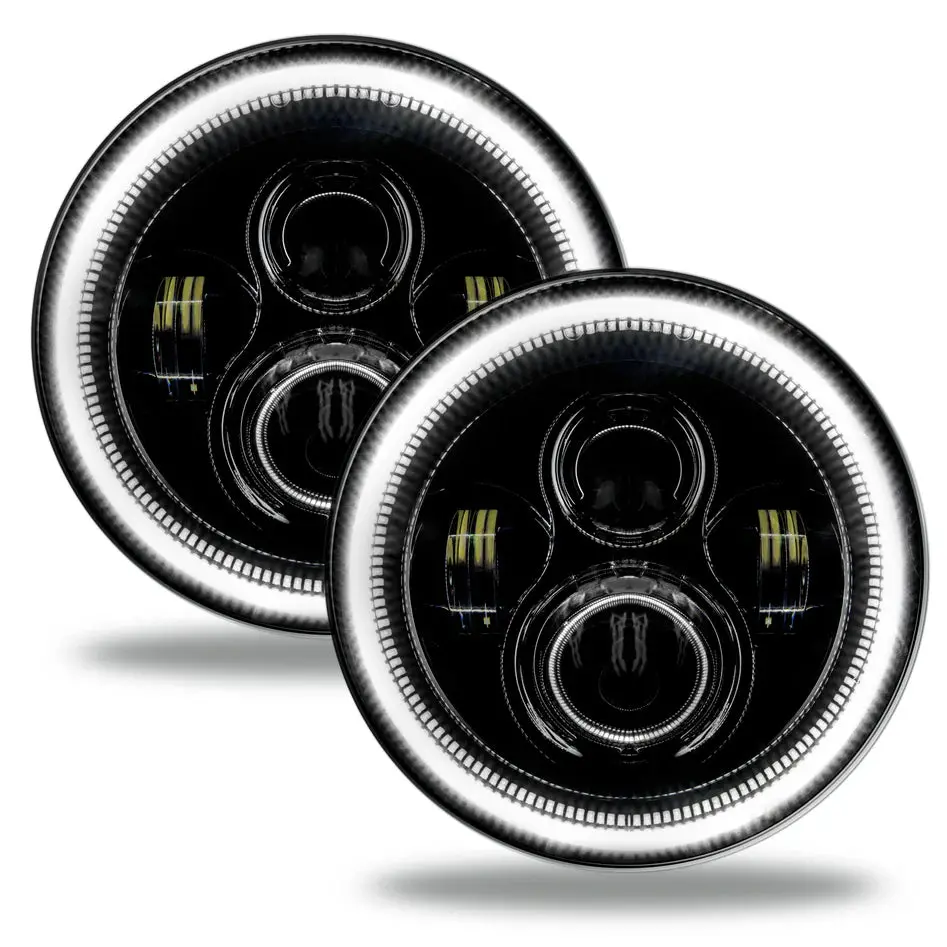 Oracle 7-Inch Led Headlights Sealed Beam With White Halo 1