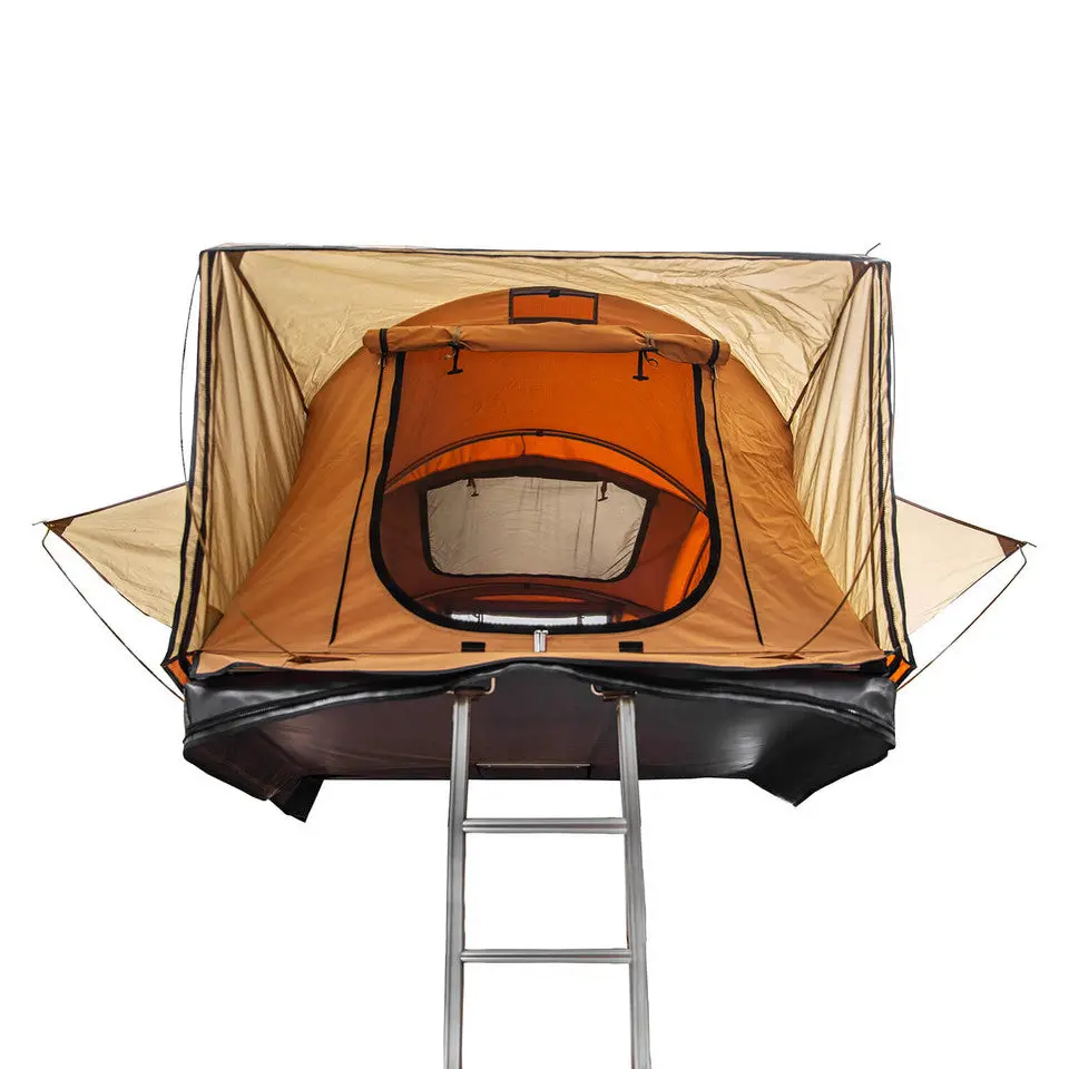 Arb Flinders Rooftop Tent 55"X96"X48" Sleeps 2 - Poly/Cotton Canvas Soft Shell Includes Ladder And Mattress 1