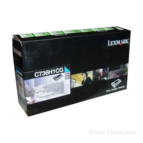 C736h1cg C736/X736/X738 Cyan High Yield Return Program Toner 1